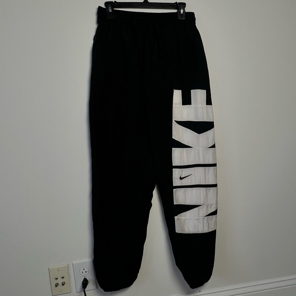 Nike Black Jogger Pants With Tie Sting Great Condition Size M